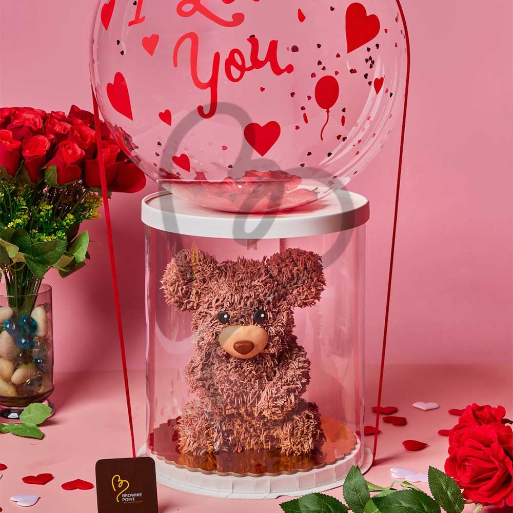 Love in a Bubble Teddy Ganache Cake - 1.5 Kg
