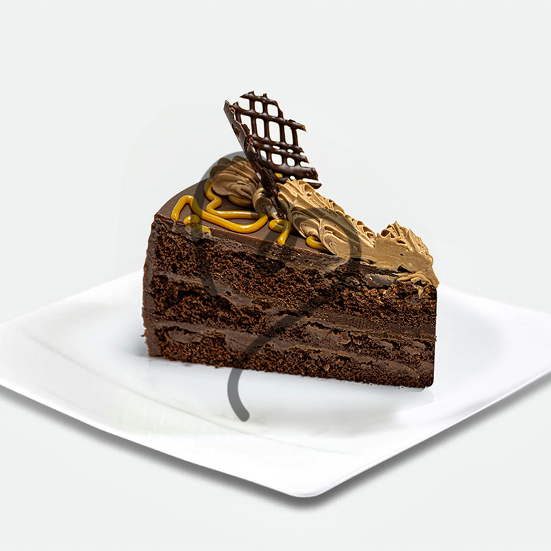 Belgian Salted Caramel Chocolate Cake Slice