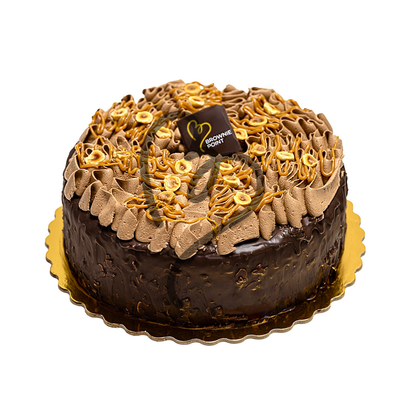 Hazelnut & Caramel Chocolate Crunch Cake
