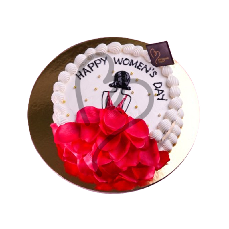 Beautiful Woman Rose Petal Cake (1200 gms)