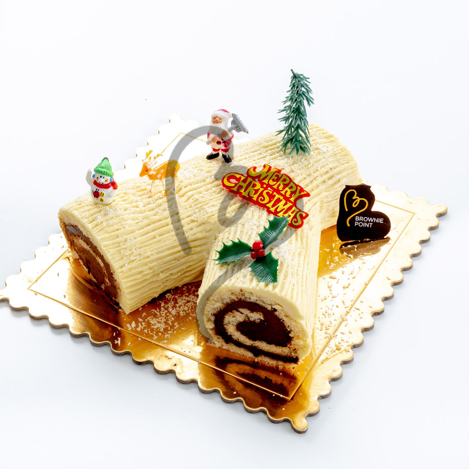 Christmas Yule Cake (Flavour: Vanilla Bean & Chocolate)