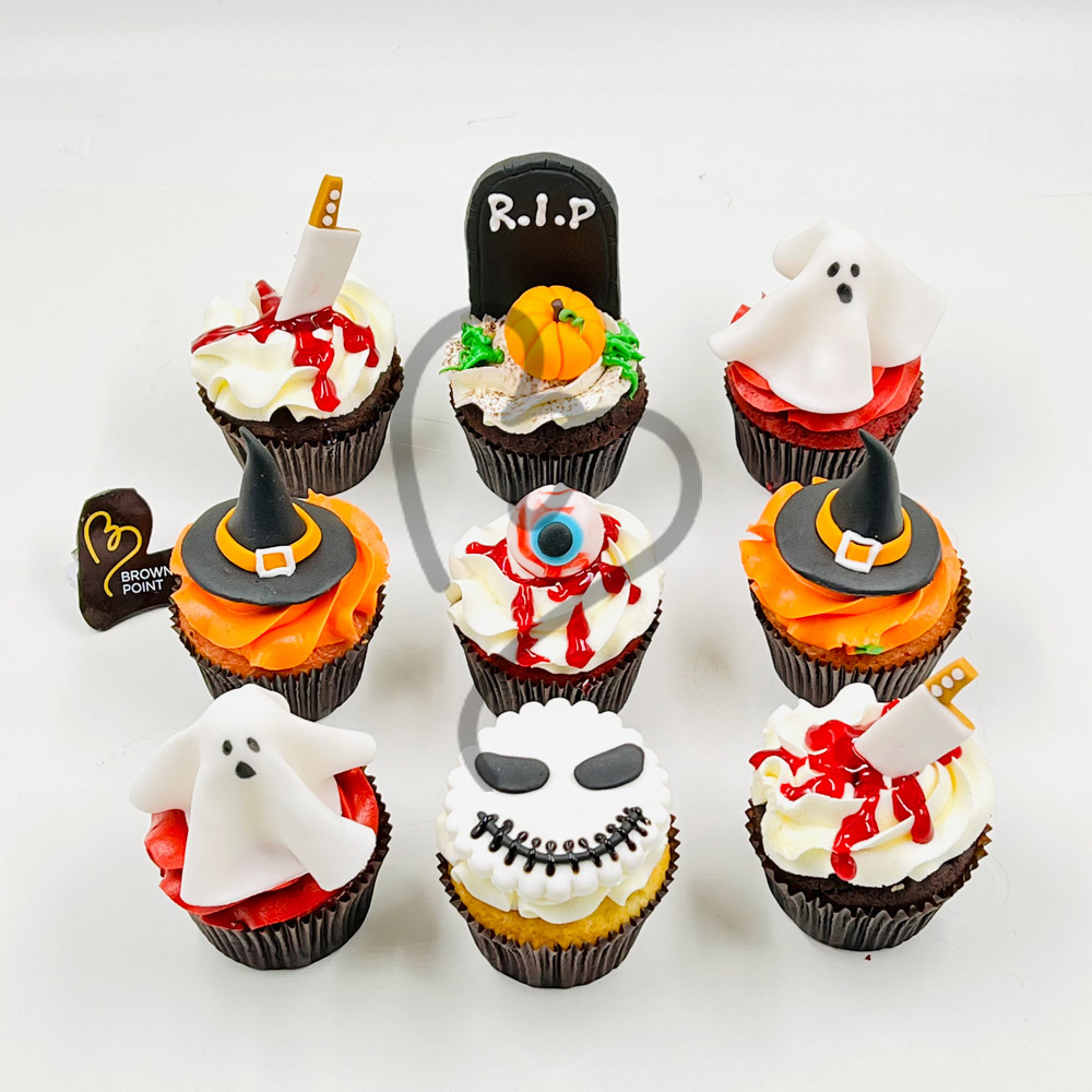 Halloween Theme Cupcakes (Pack of 9)
