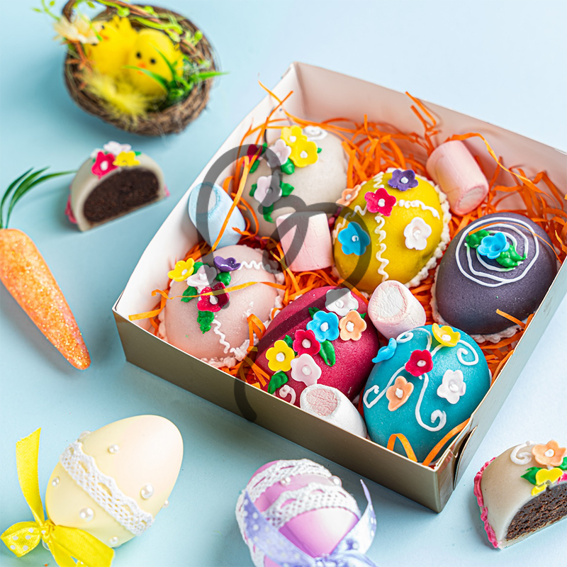 Marzipan Brownie Easter Eggs